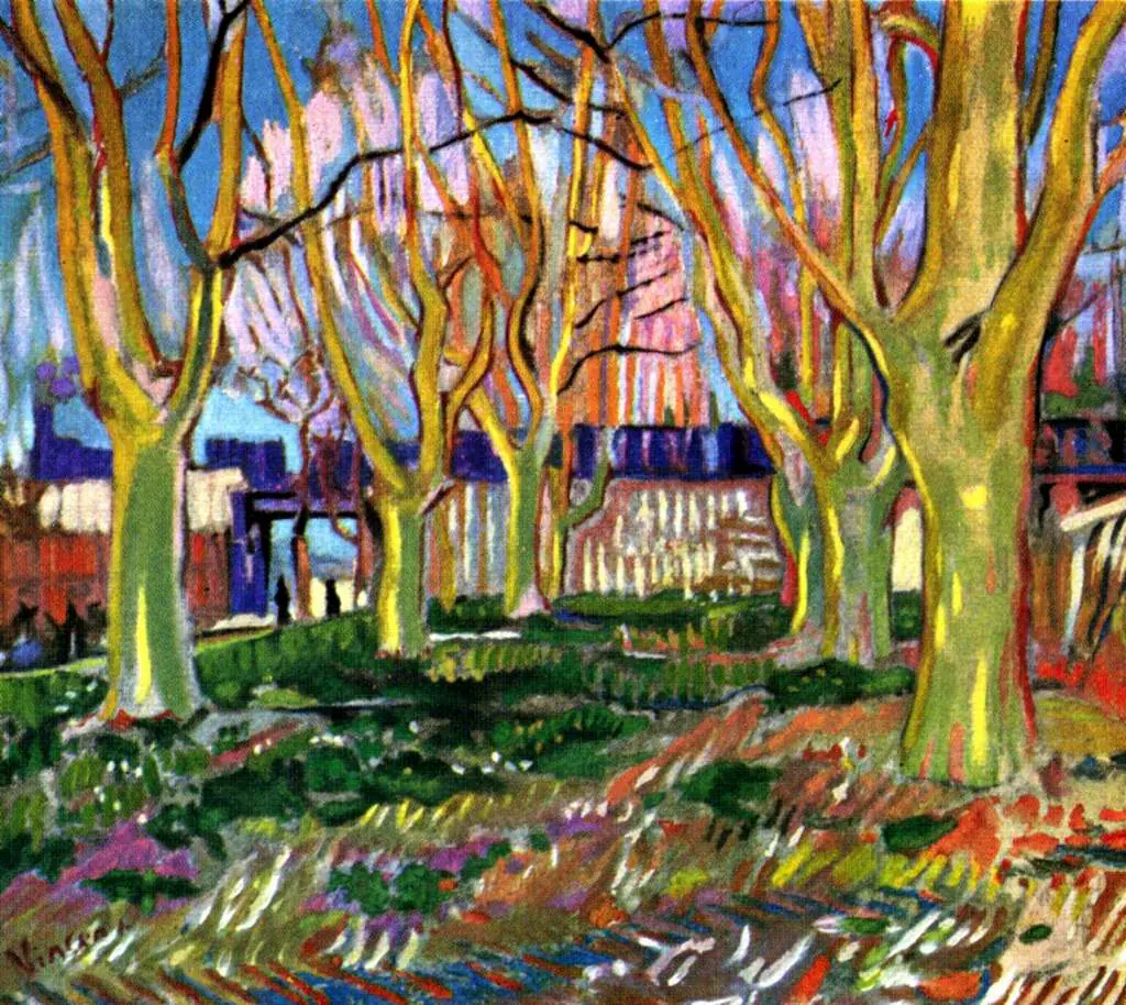 van Gogh Arles 1888-89: Avenue Of Plane Trees Near Arles Station