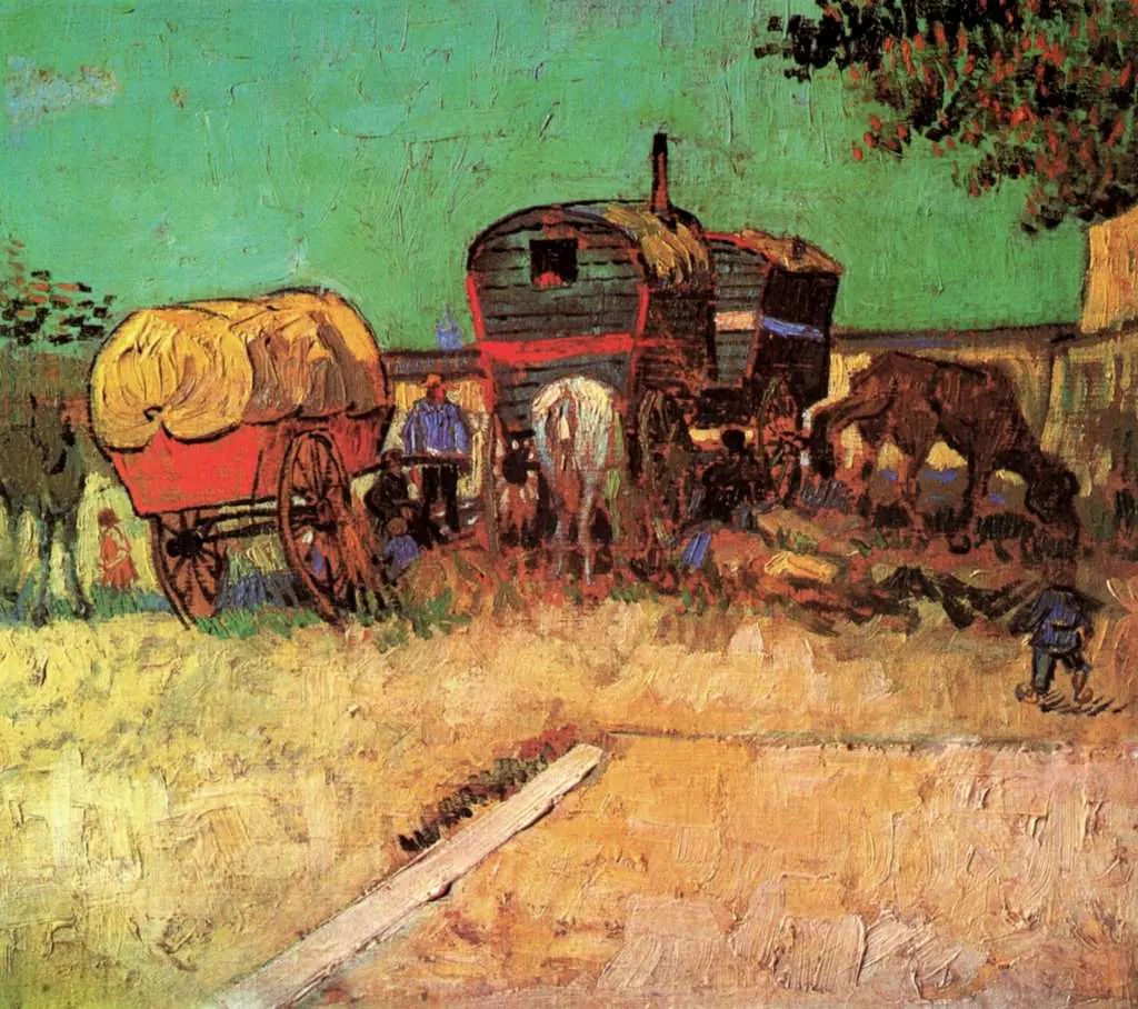 van Gogh Arles 1888-89: Encampment Of Gypsies With Caravans