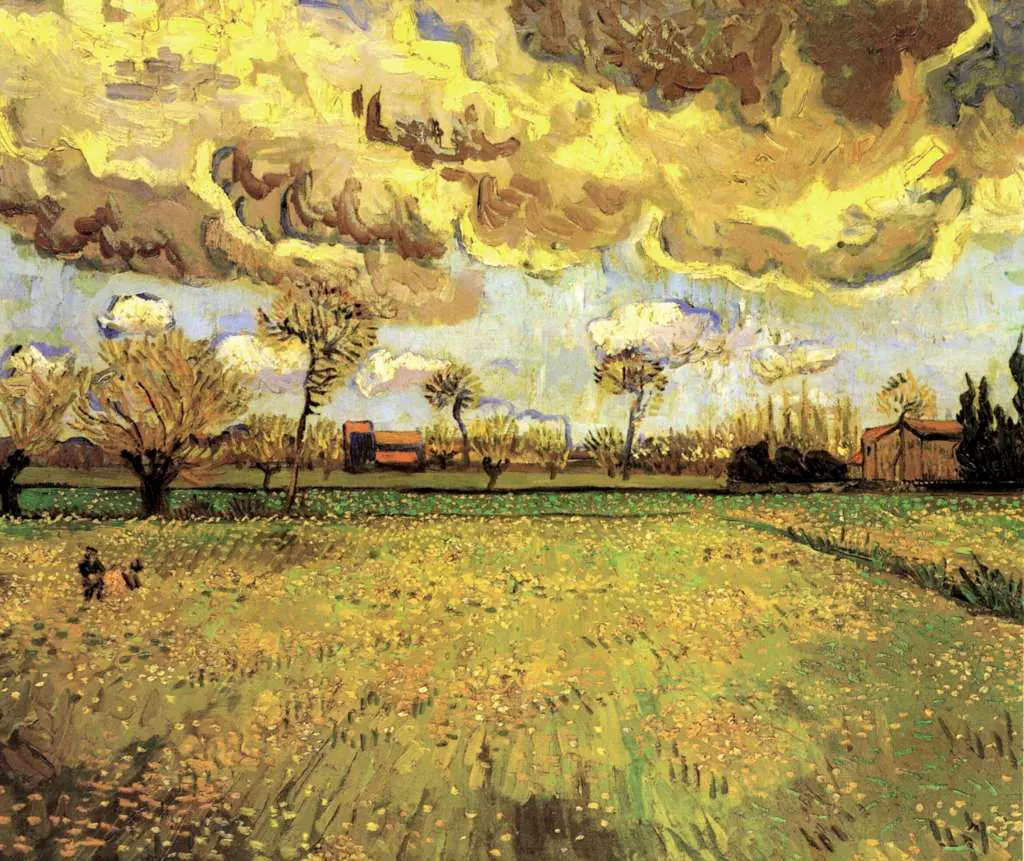 van Gogh Arles 1888-89: Landscape Under A Stormy Sky