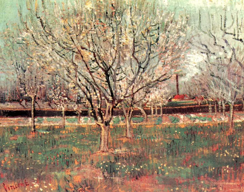 van Gogh Arles 1888-89: Orchard In Blossom Plum Trees