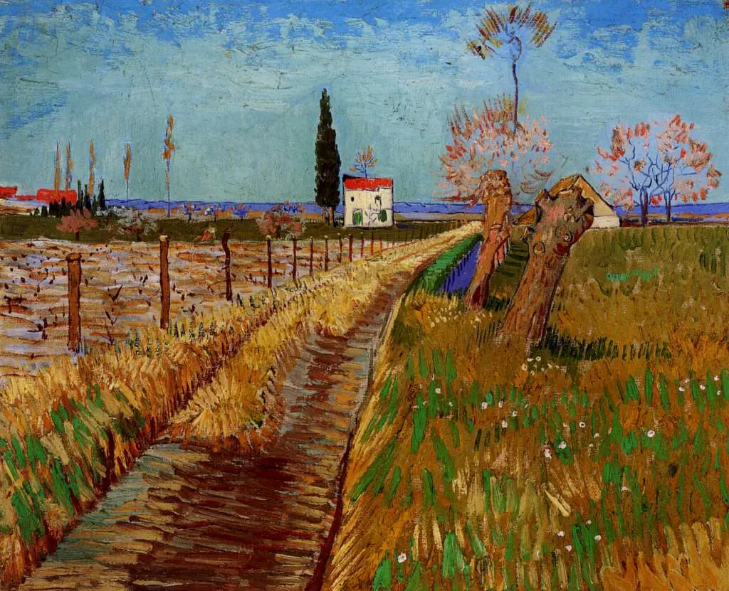 van Gogh Arles 1888-89: Path Through A Field With Willows