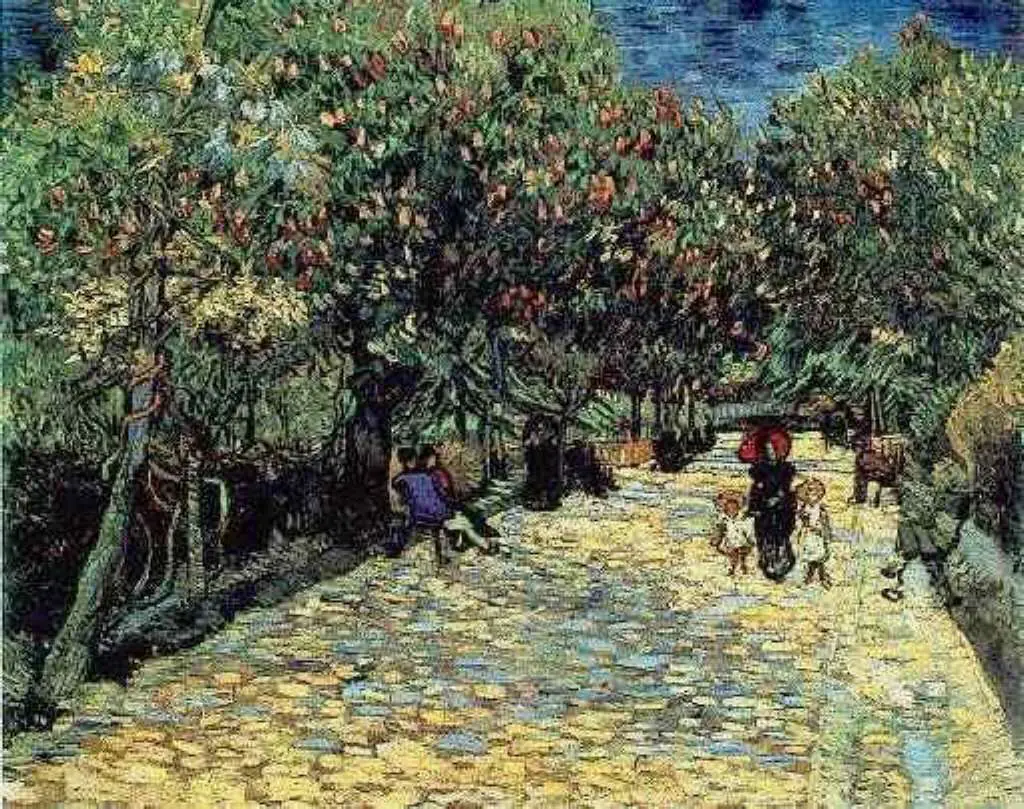 van Gogh Arles 1888-89: Red Chestnuts In The Public Park At Arles