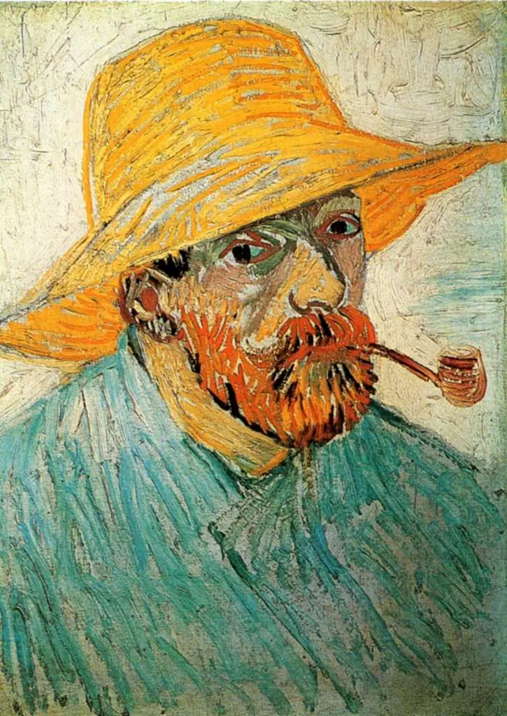 van Gogh Arles 1888-89: Self-portrait With Pipe And Straw Hat