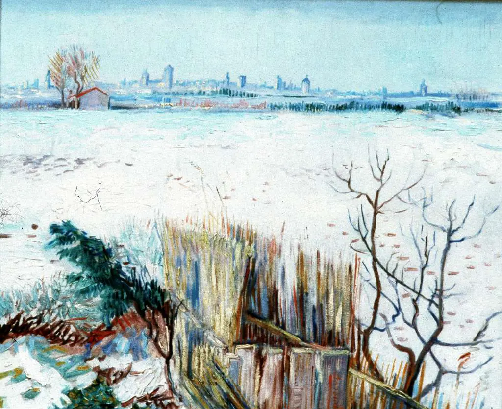 van Gogh Arles 1888-89: Snowy Landscape With Arles In The Background