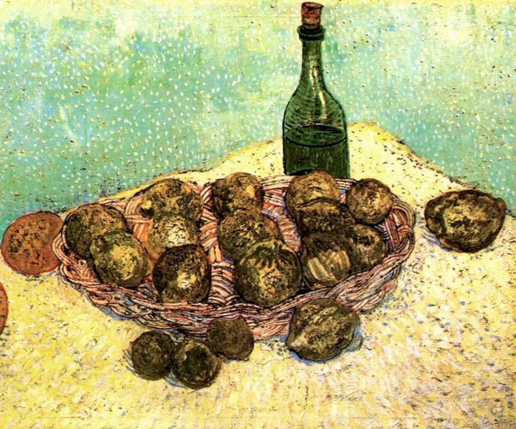van Gogh Arles 1888-89: Still Life Bottle Lemons And Oranges