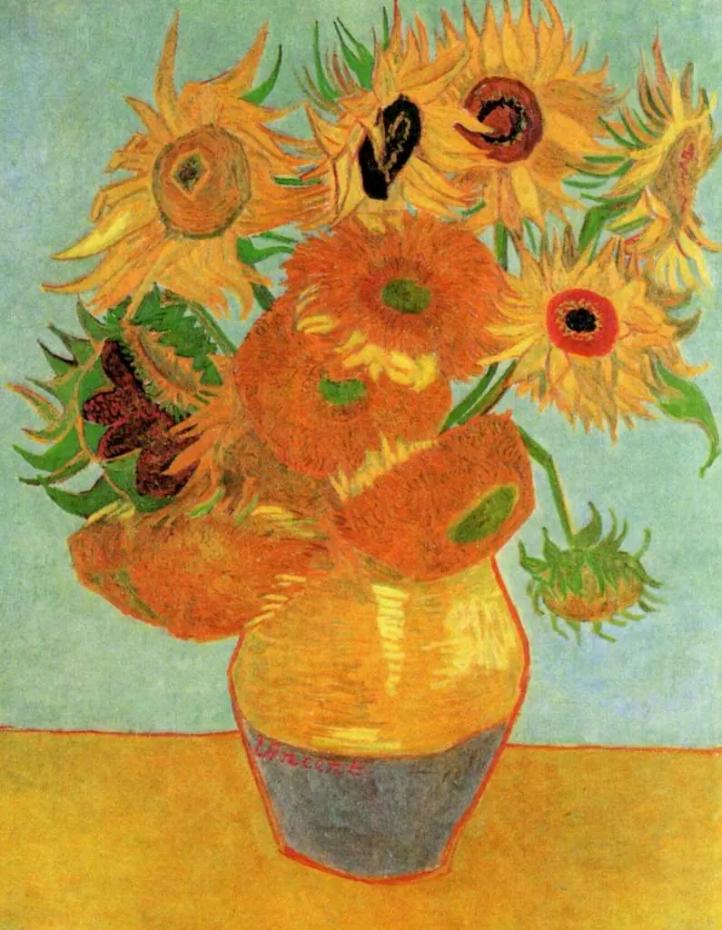 van Gogh Arles 1888-89: Still Life Vase With Twelve Sunflowers