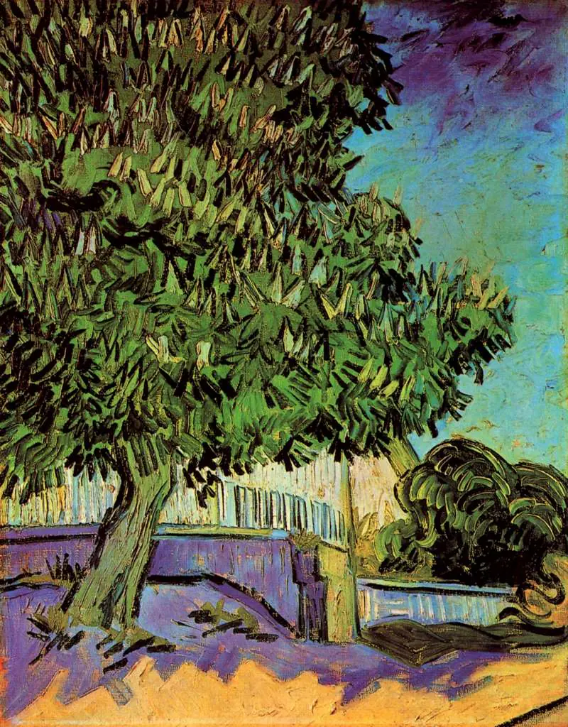 van Gogh Auvers sur Oise 1890: Chestnut Tree In Blossom