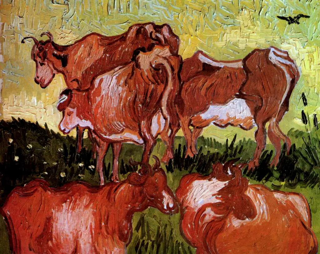 van Gogh Auvers sur Oise 1890: Cows After Jordaens