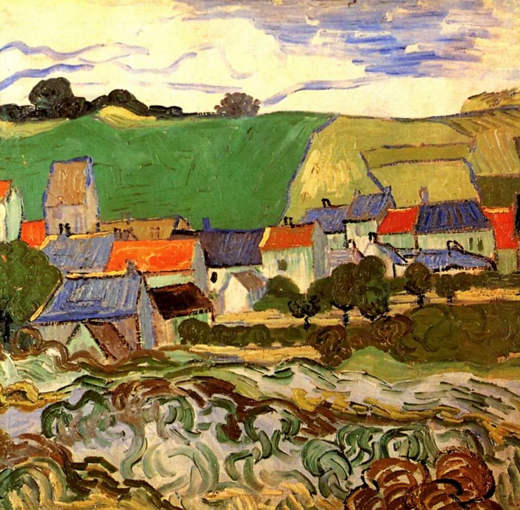 van Gogh Auvers sur Oise 1890: View Of Auvers