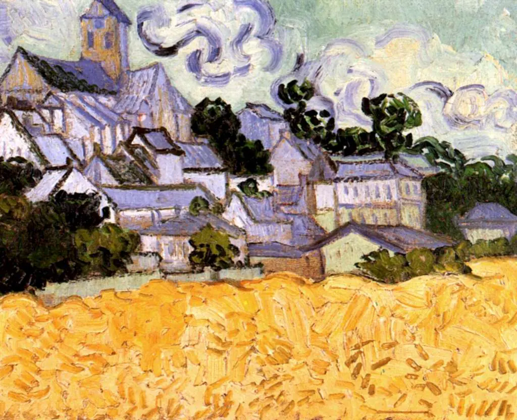 van Gogh Auvers sur Oise 1890: View Of Auvers With Church