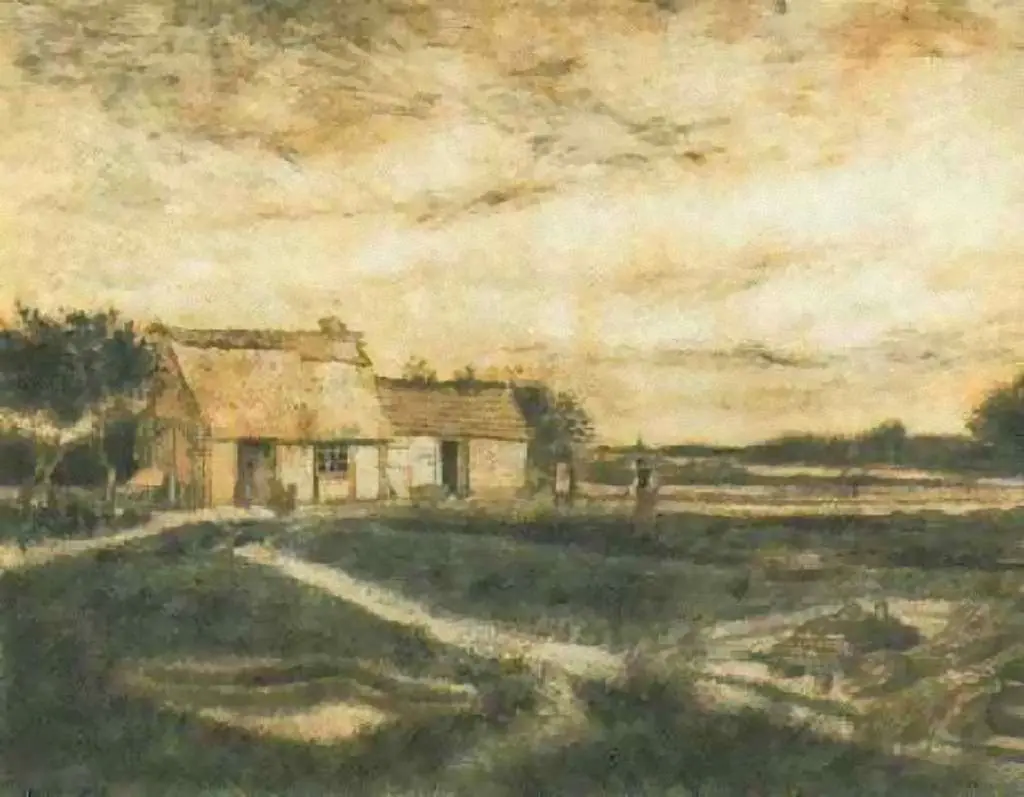 van Gogh Drawings: Barn With Moss-grown Roof