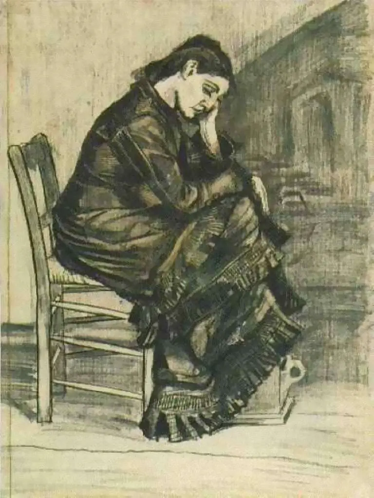 van Gogh Drawings: Bent Figure Of A Woman Sien