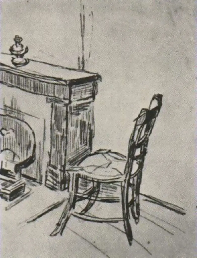 van Gogh Drawings: Chair Near The Stove