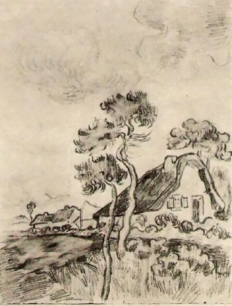 van Gogh Drawings: Cottages And Trees