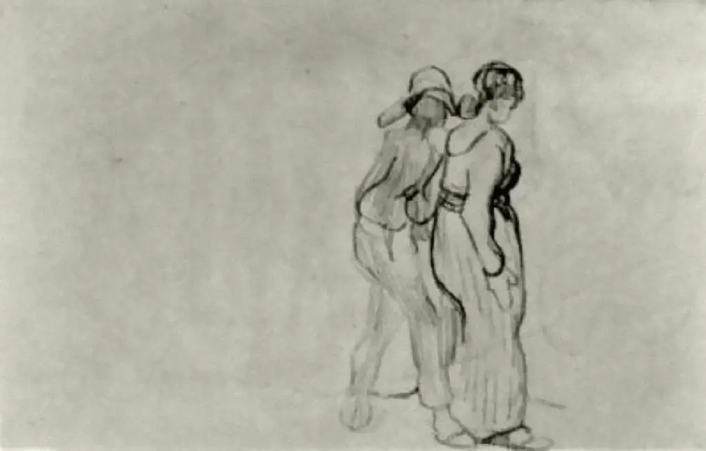 van Gogh Drawings: Couple Walking