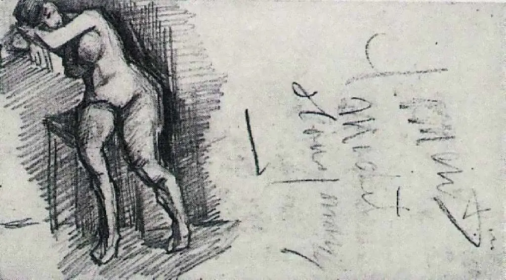 van Gogh Drawings: Female Nude Seated2