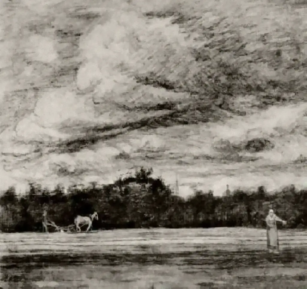 van Gogh Drawings: Field With Thunderstorm