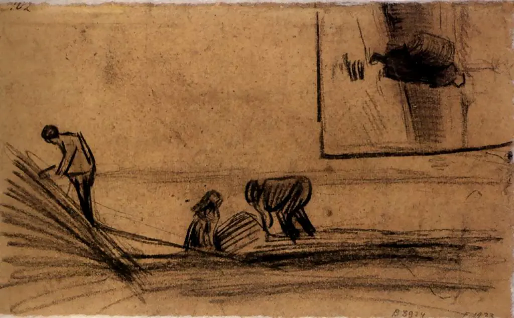 van Gogh Drawings: Figures In A Winter Landscape