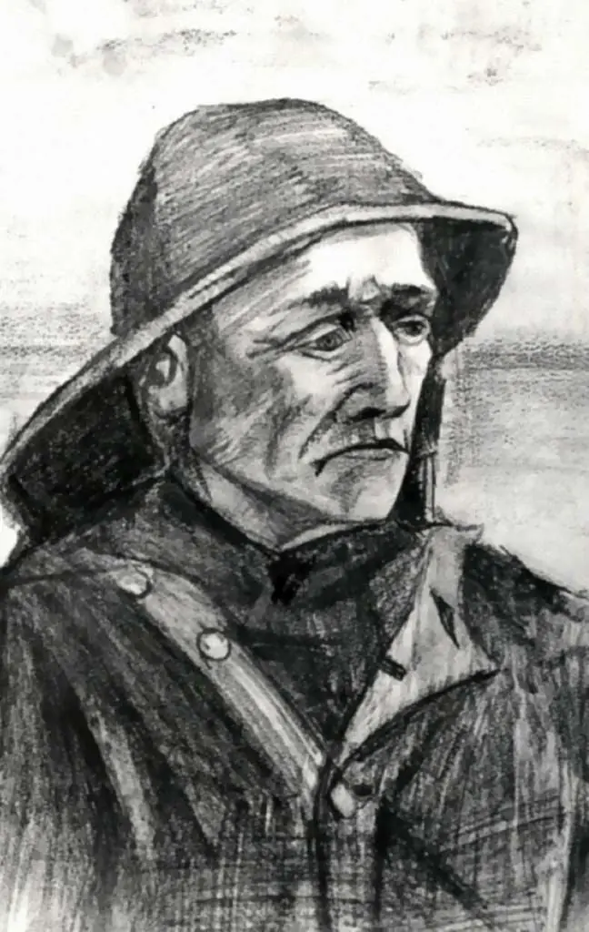van Gogh Drawings: Fisherman With Sou Wester Head2