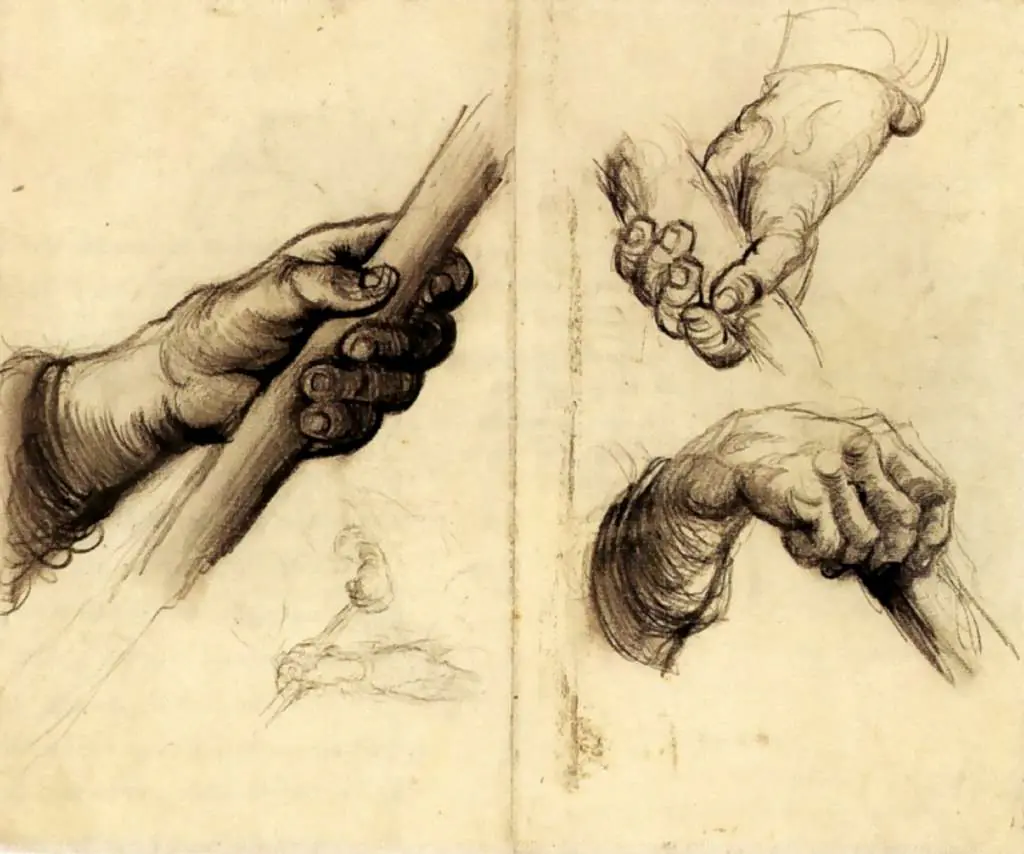 van Gogh Drawings: Hands With A Stick