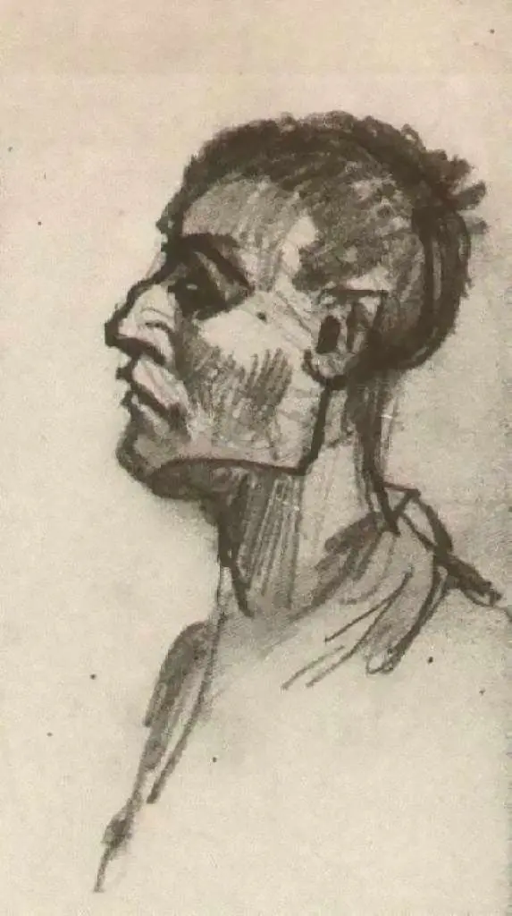 van Gogh Drawings: Head Of A Man Bareheaded2
