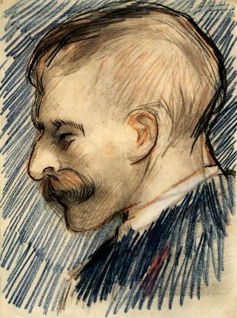 van Gogh Drawings: Head Of A Man Possibly Theo Van Gogh