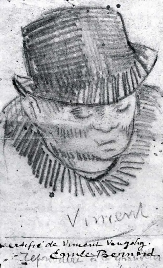 van Gogh Drawings: Head Of A Man With Hat