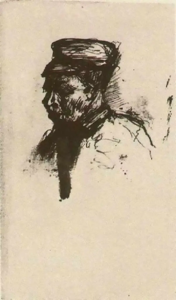 van Gogh Drawings: Head Of A Peasant With Cap