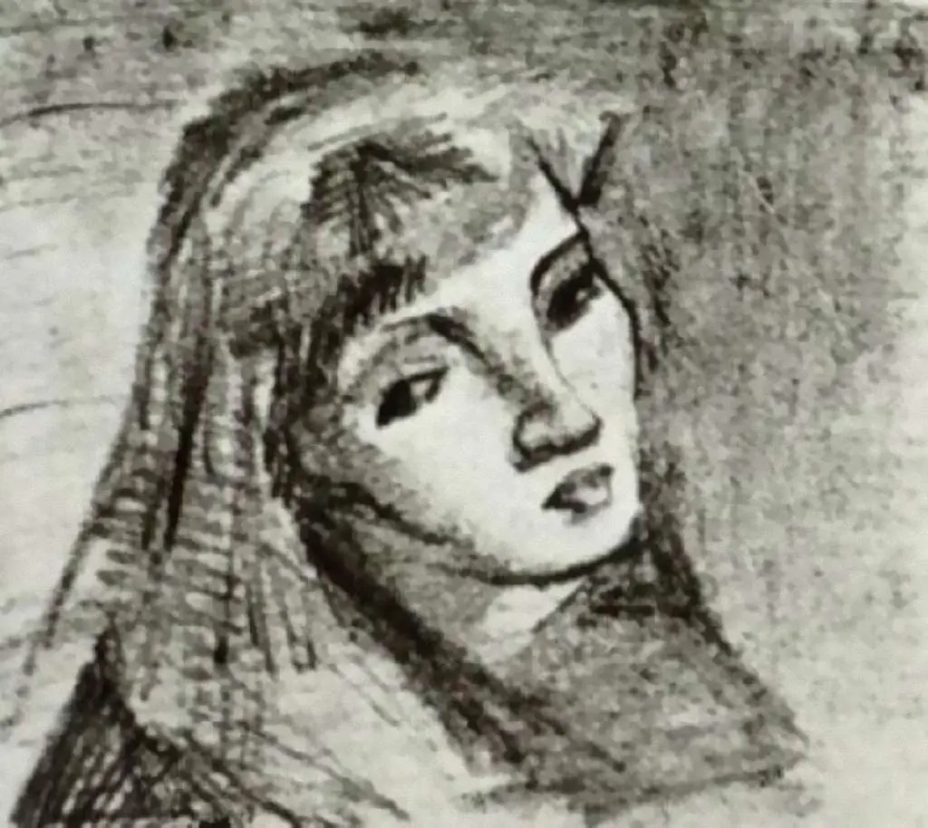 van Gogh Drawings: Head Of A Woman With Her Hair Loose