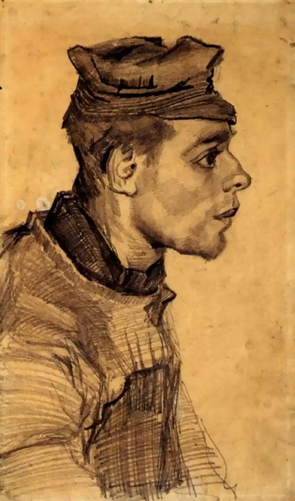 van Gogh Drawings: Head Of A Young Man3