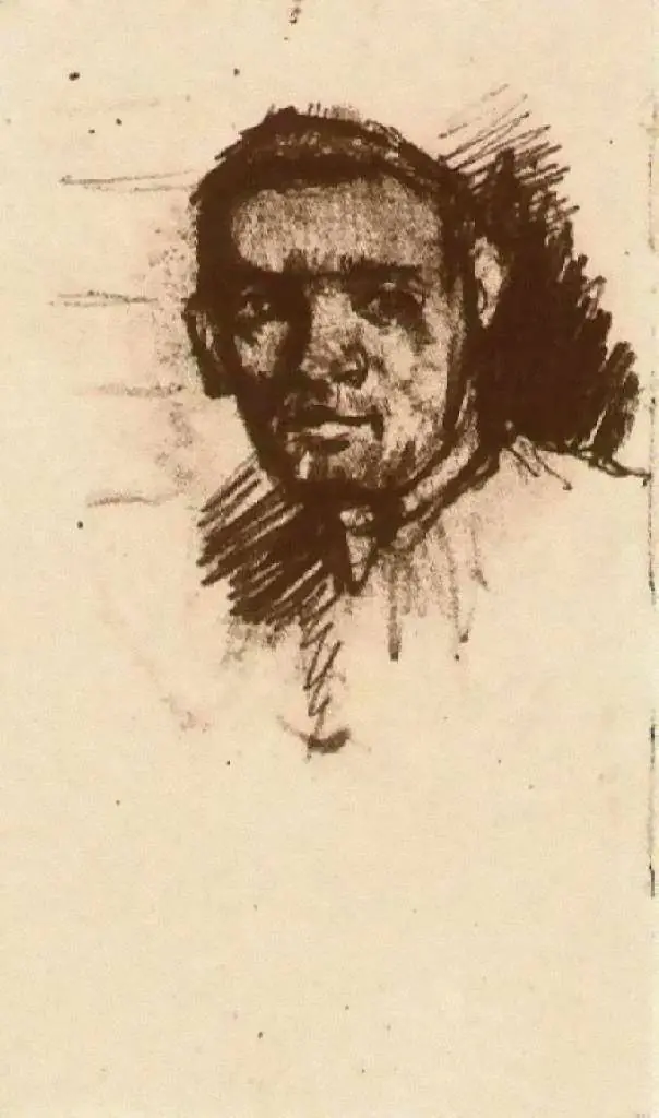 van Gogh Drawings: Head Of A Young Man Bareheaded