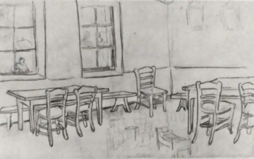 van Gogh Drawings: Interior Of A Restaurant
