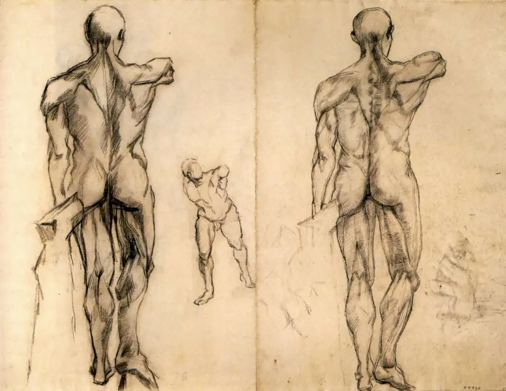 van Gogh Drawings: L Ecorche And Borghese Gladiator