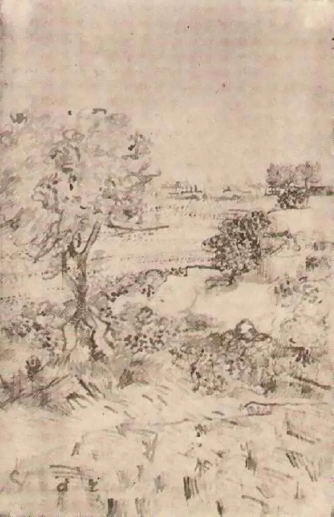 van Gogh Drawings: Landscape With Arles In The Background