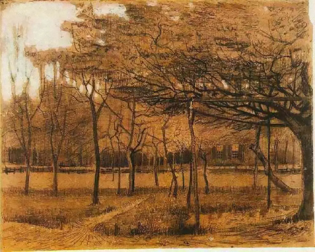 van Gogh Drawings: Landscape With Trees