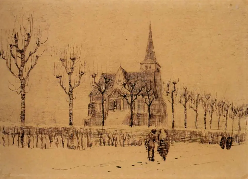 van Gogh Drawings: Landscape With A Church2