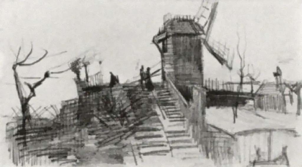 van Gogh Drawings: Le Moulin De La Galette