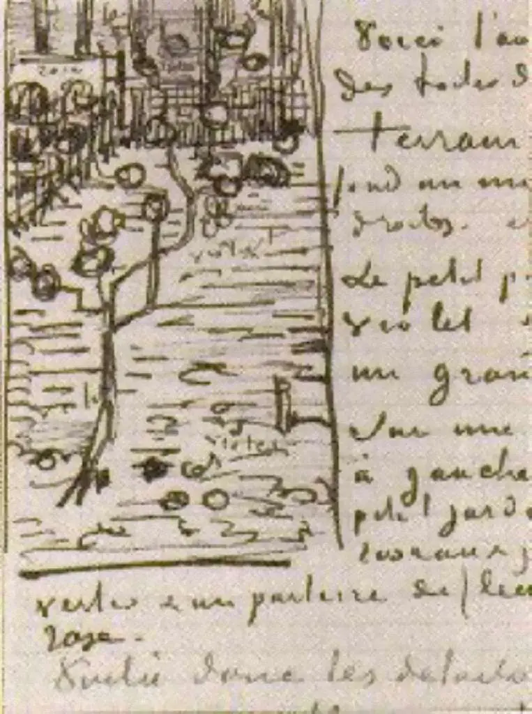 van Gogh Drawings: Little Blossoming Pear Tree