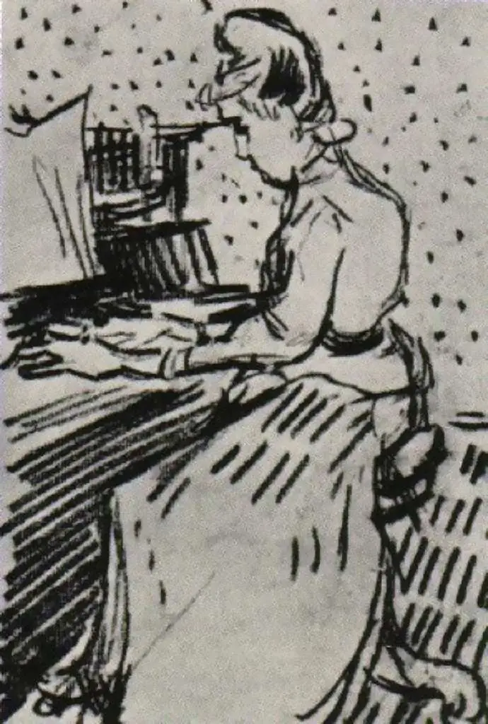 van Gogh Drawings: Mademoiselle Gachet At The Piano
