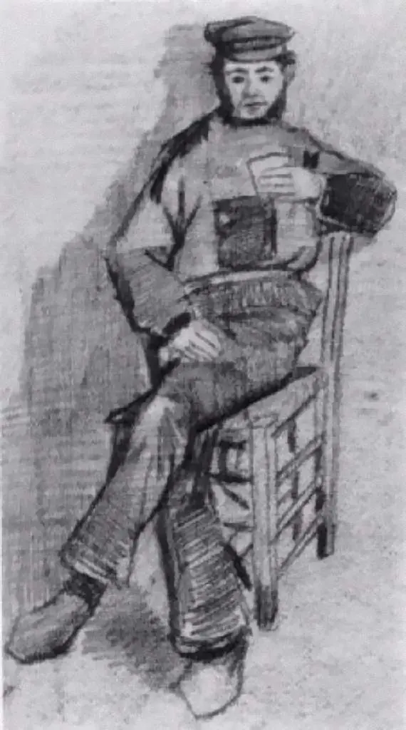 van Gogh Drawings: Man Sitting With A Glass In His Hand