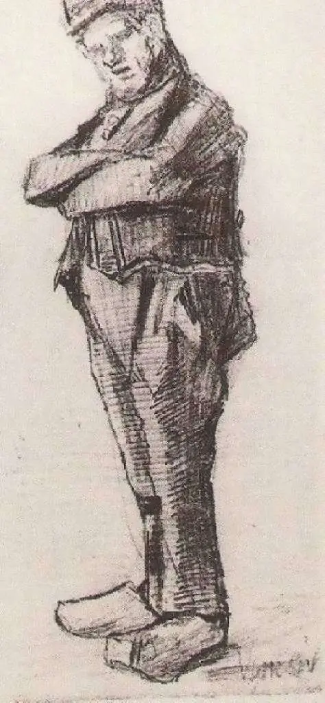 van Gogh Drawings: Man Standing With Arms Folded