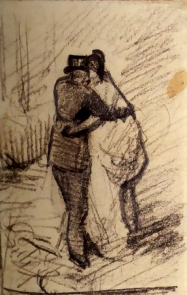 van Gogh Drawings: Man And Woman Seen From The Back2