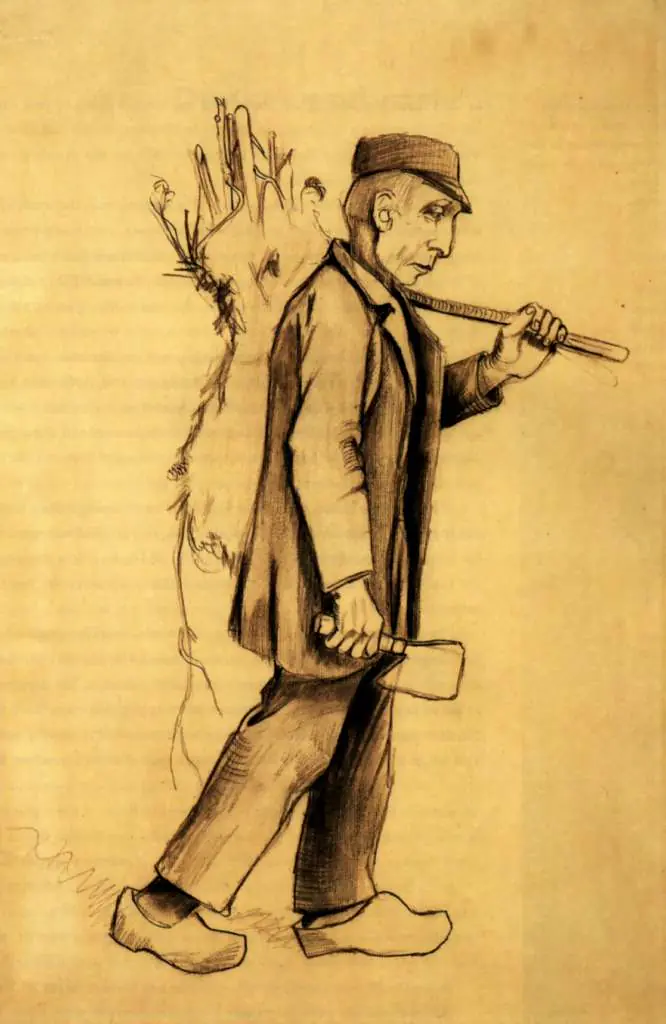 van Gogh Drawings: Man With A Sack Of Wood