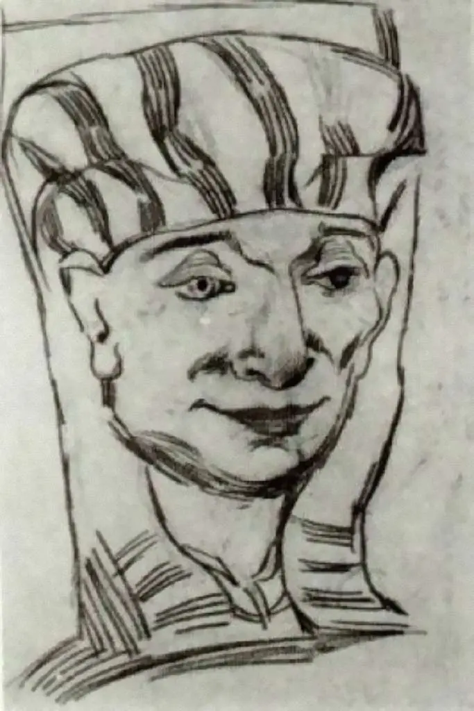 van Gogh Drawings: Mask Of An Egyptian Mummy2
