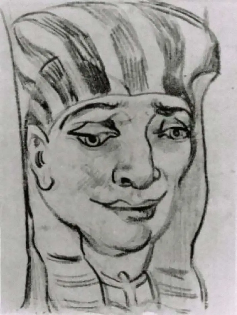 van Gogh Drawings: Mask Of An Egyptian Mummy4