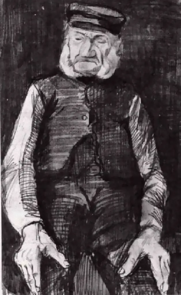 van Gogh Drawings: Orphan Man With Cap Half-length