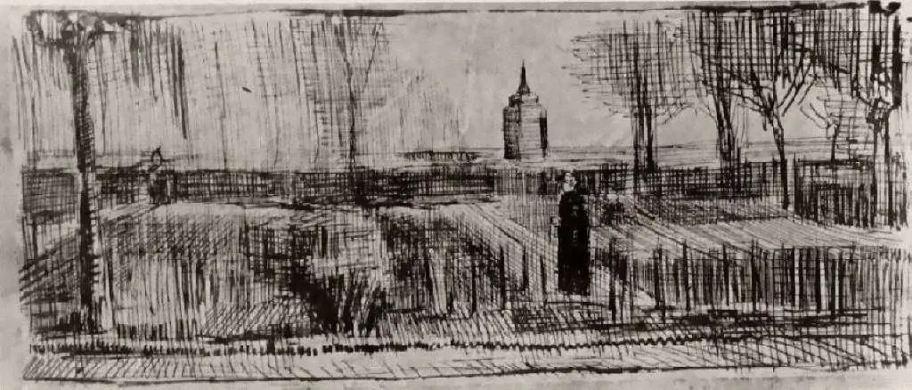 van Gogh Drawings: Parsonage Garden2