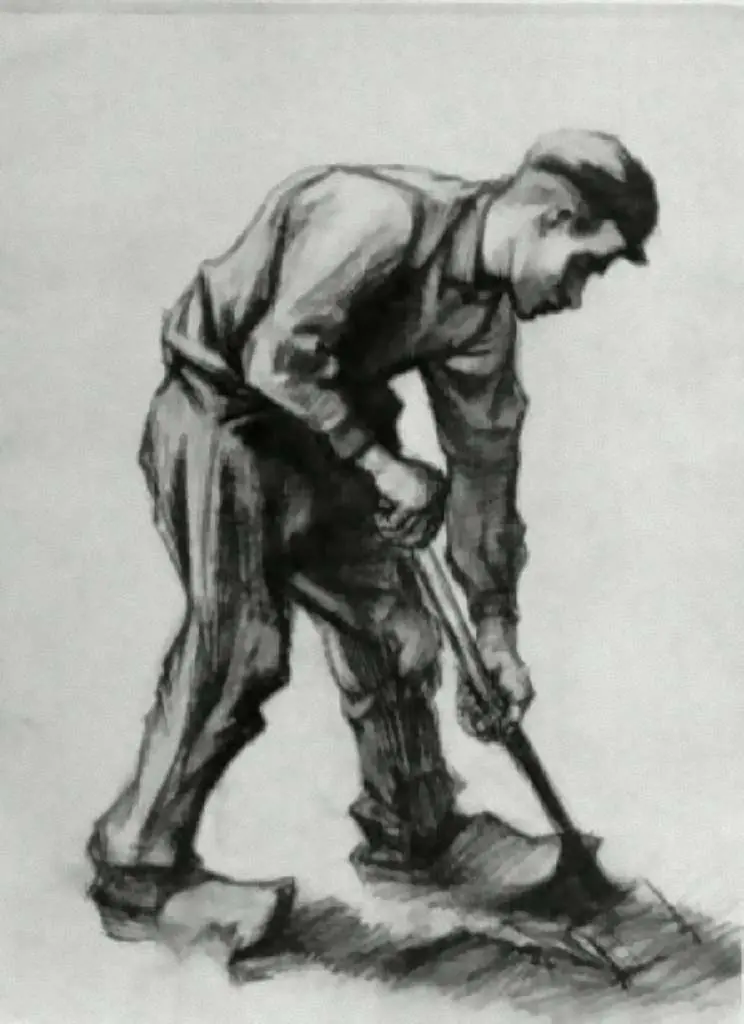 van Gogh Drawings: Peasant Boy Digging