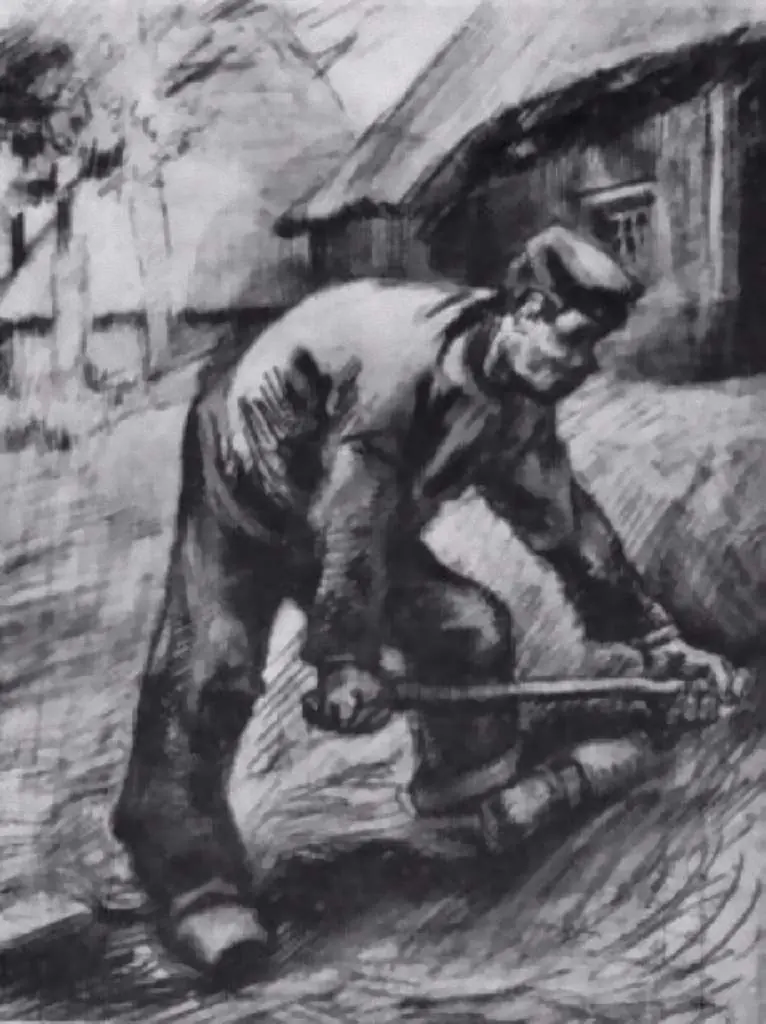 van Gogh Drawings: Peasant Chopping2