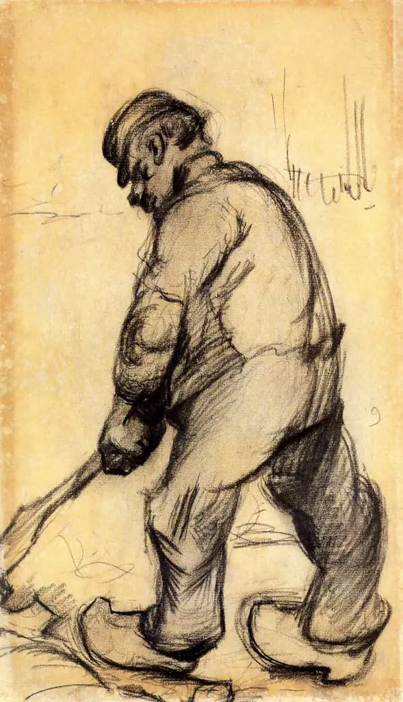 van Gogh Drawings: Peasant Digging